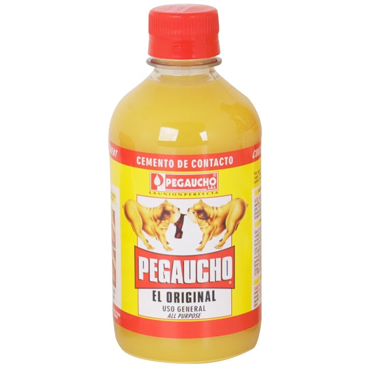 Cemento de contacto pegaucho para zapatos. Pegamento para cuero 375 cc