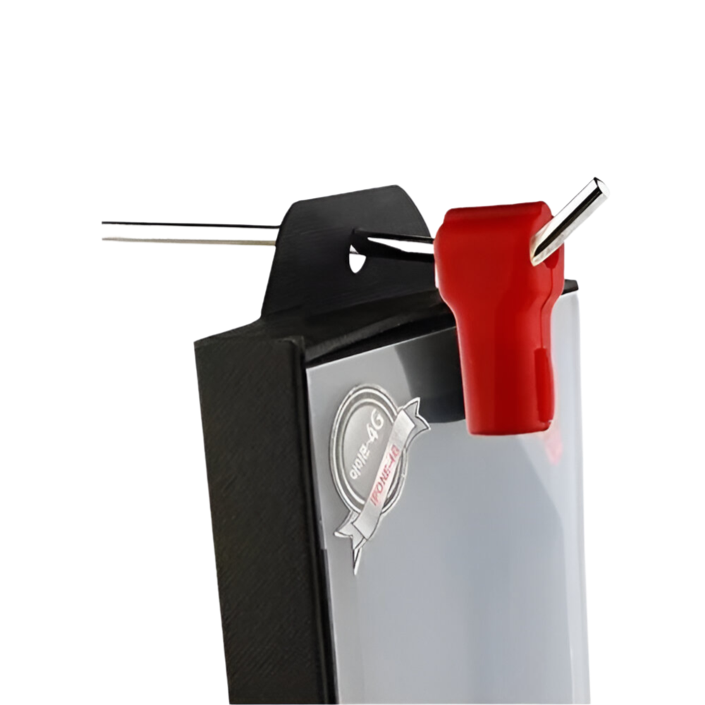 Cerraduras de gancho de 6mm Para Exhibidor. Candado Antirrobo de seguridad para colgar productos (1 Und)