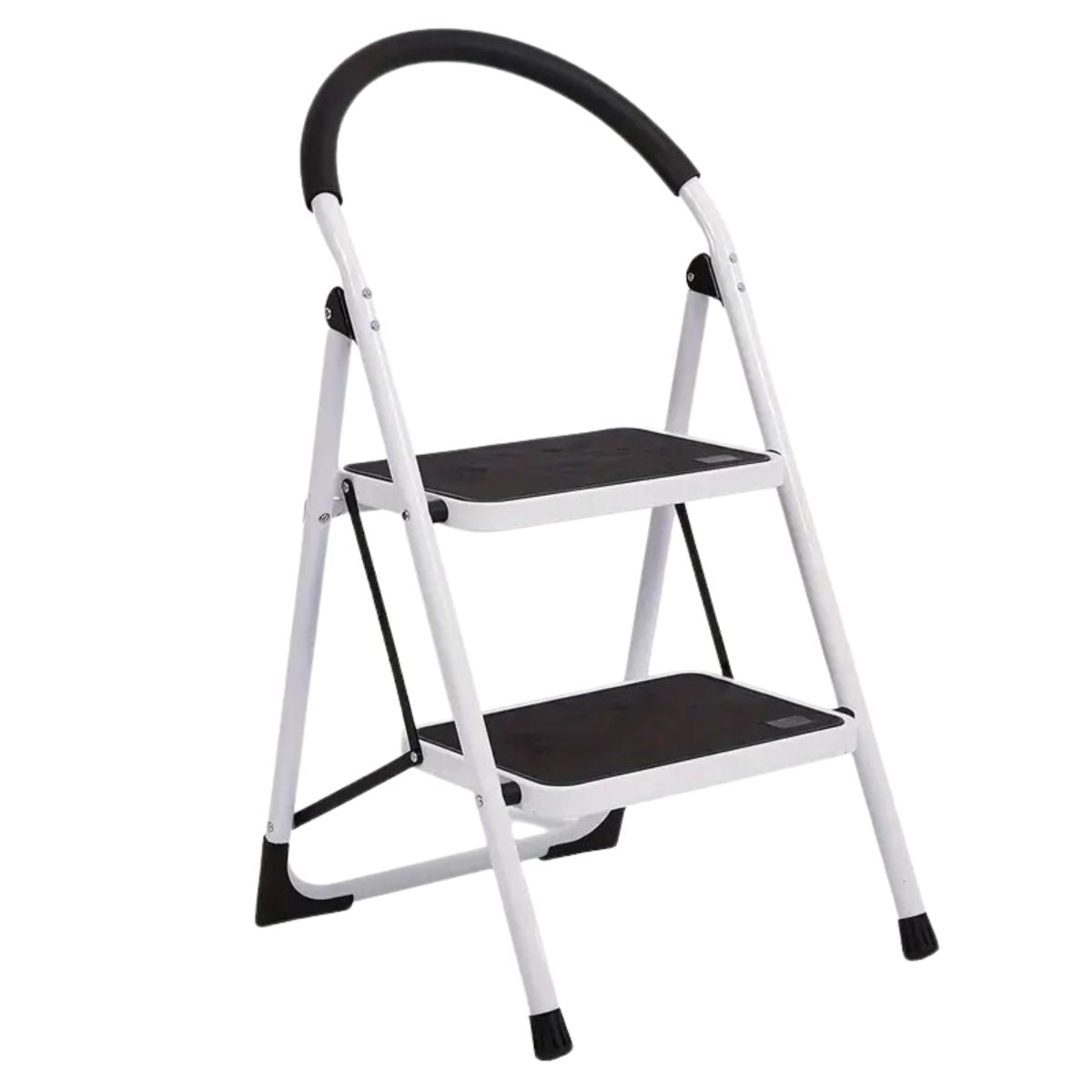 Escalera Plegable de 2 Peldaños con Pasamanos.