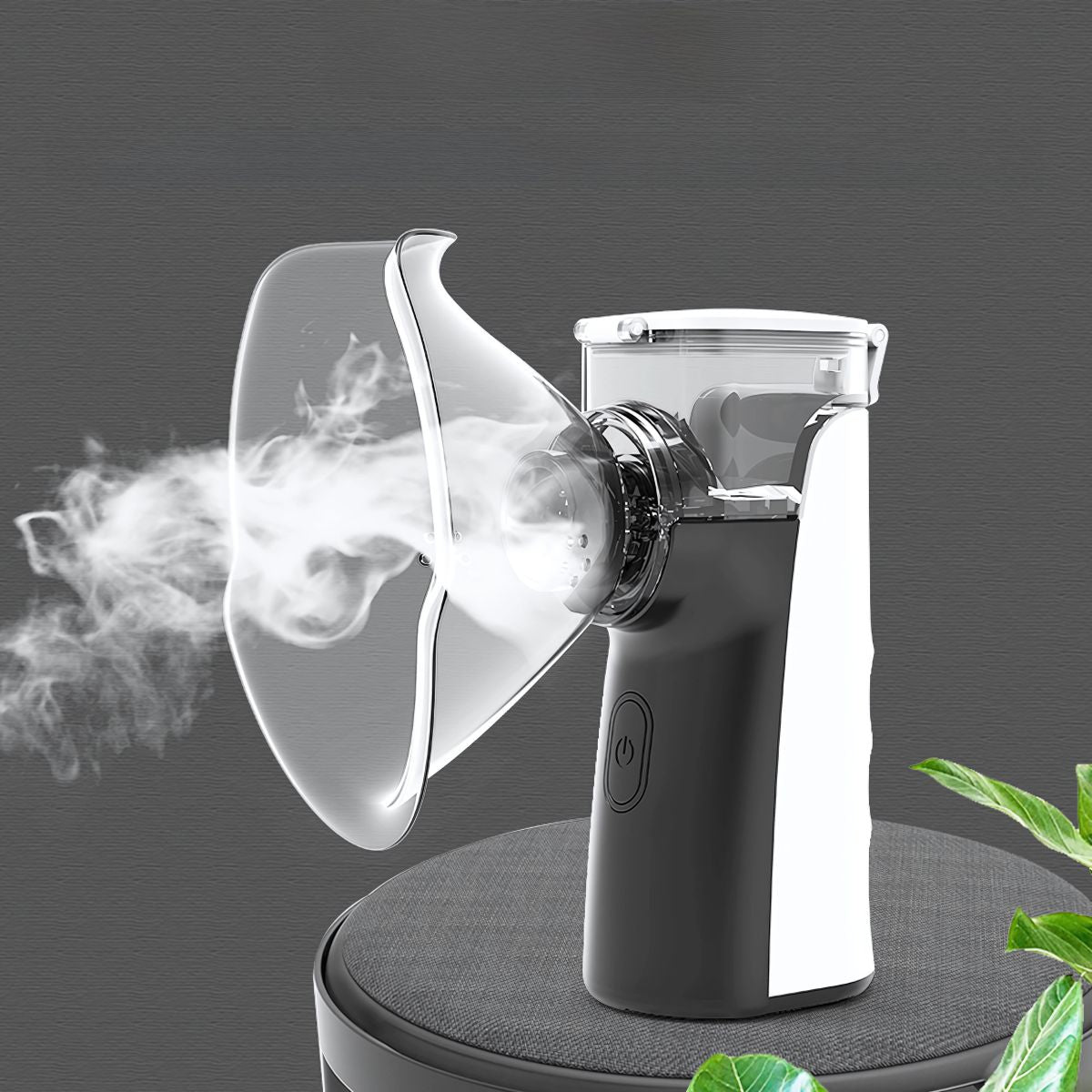 Nebulizador portátil ultrasónico. Mini inhalador de mano. 8ml. Utiliza baterías AA. Silencioso y cómodo.