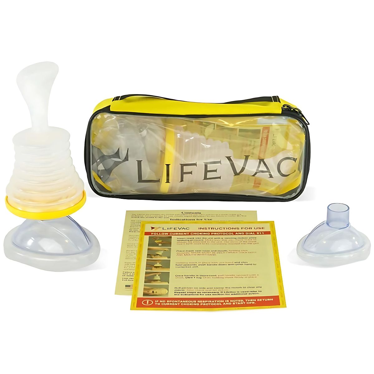 Dispositivo antiafixia. Aparato de succión. Kit de rescate de asfixia. Incluye 2 mascarillas.