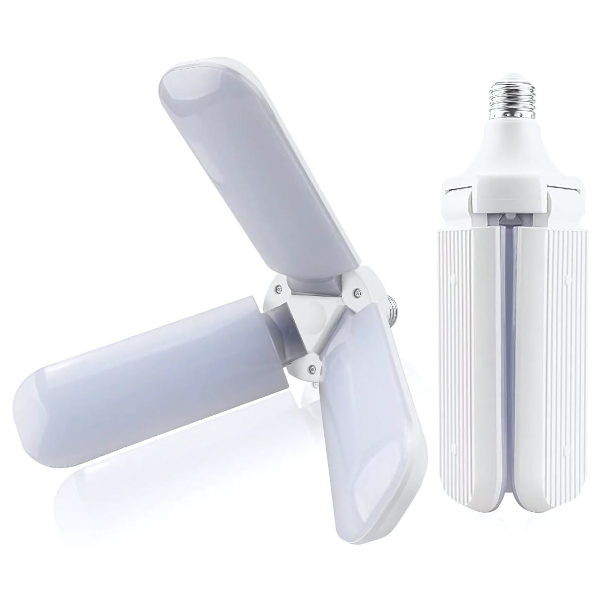 Foco plegable 45W 110-265V de tres aspas. Bombillo LED de ángulo ajustable. (Unidad)