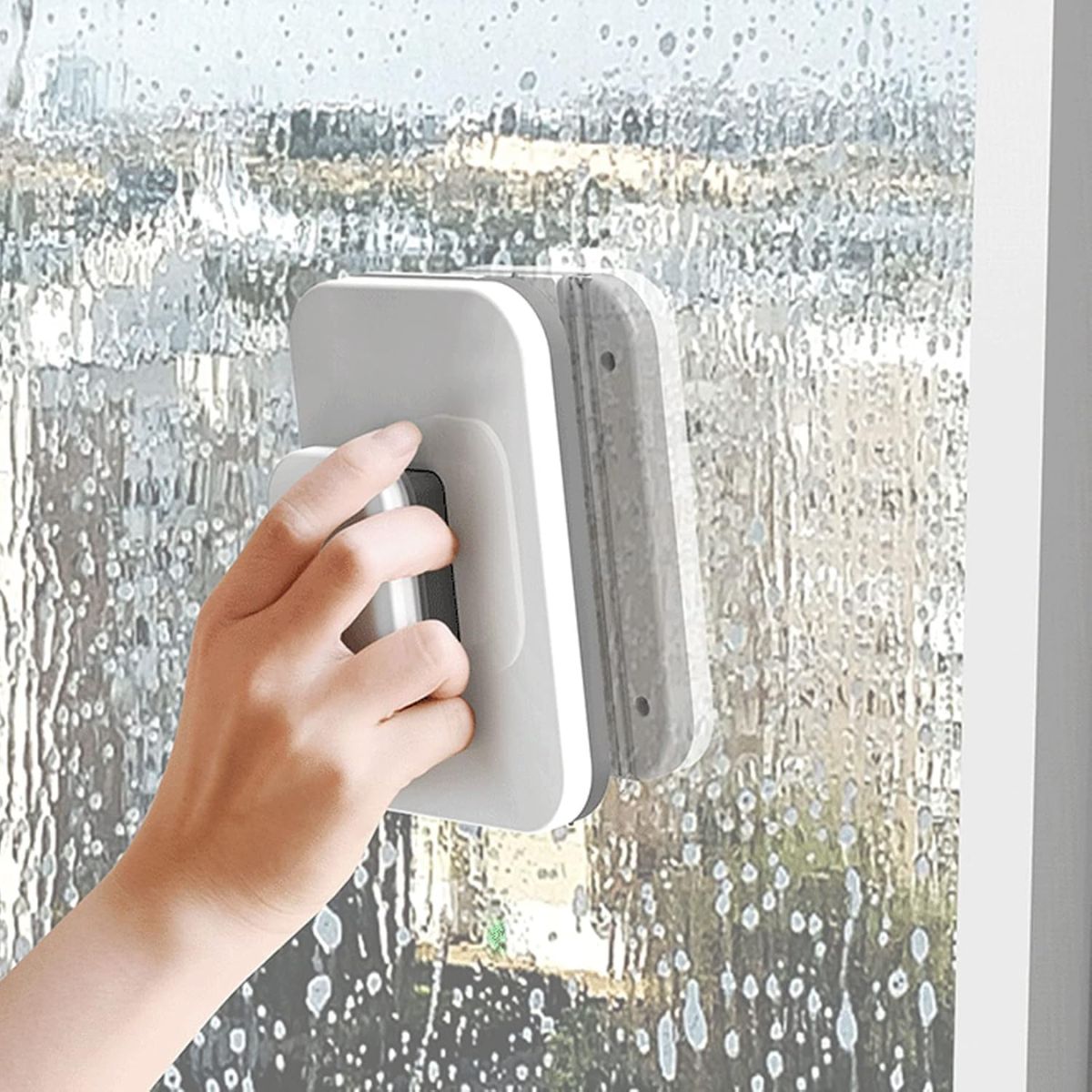 Limpiador de ventanas magnético de doble cara. Ideal para vidrios entre 3-10mm de grosor.