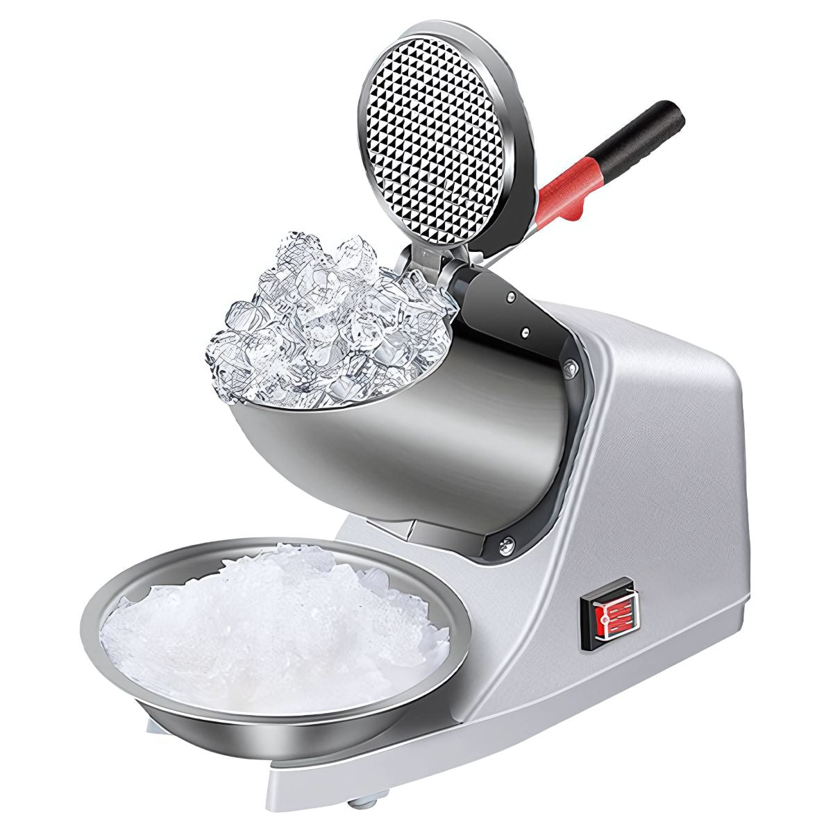 Máquina para hacer raspados Trituradora de hielo eléctrica 300W. 110V. Incluye dos cuchillas.