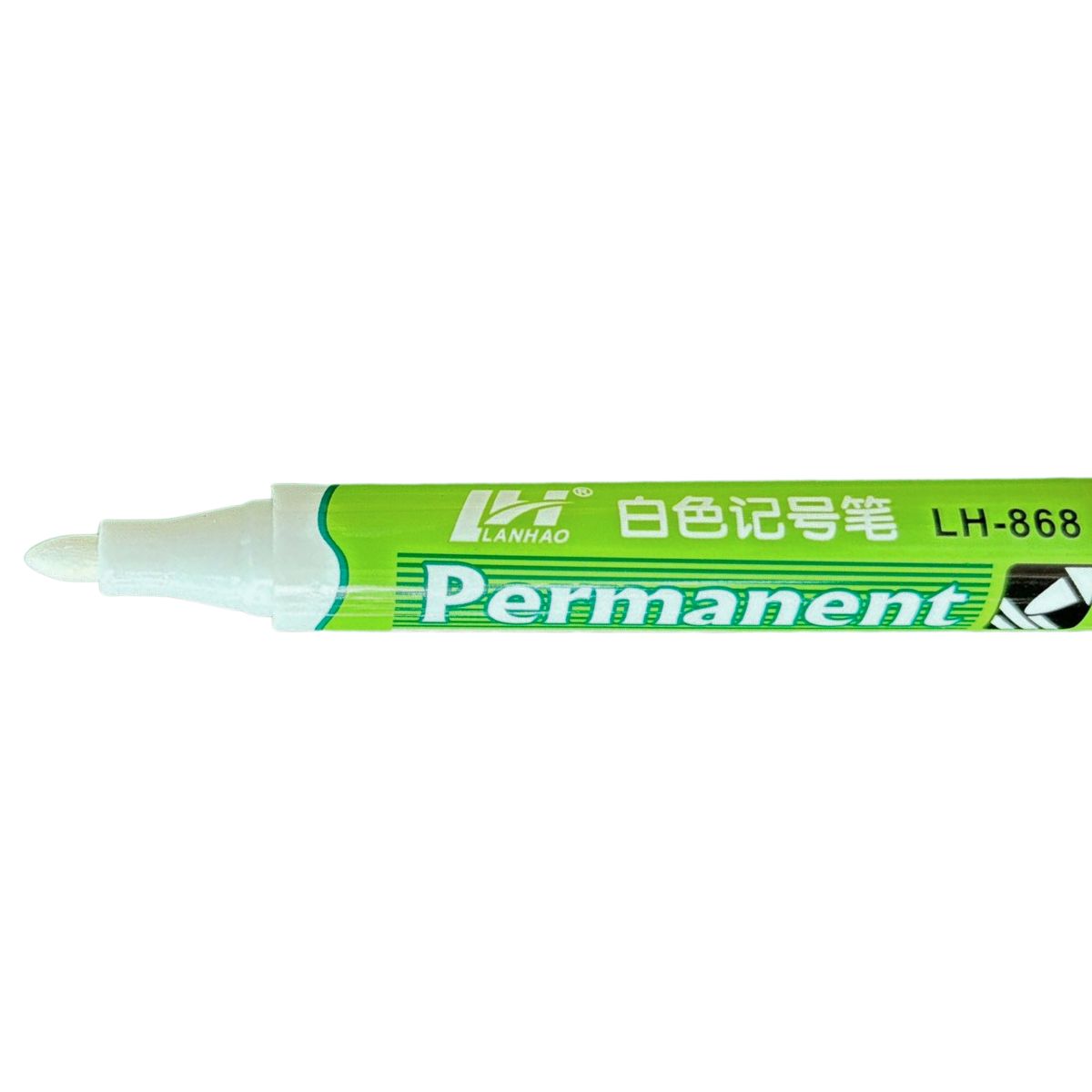 Marcador blanco permanente. (Caja De 10 Unidades) Piloto blanco. Rotulador.