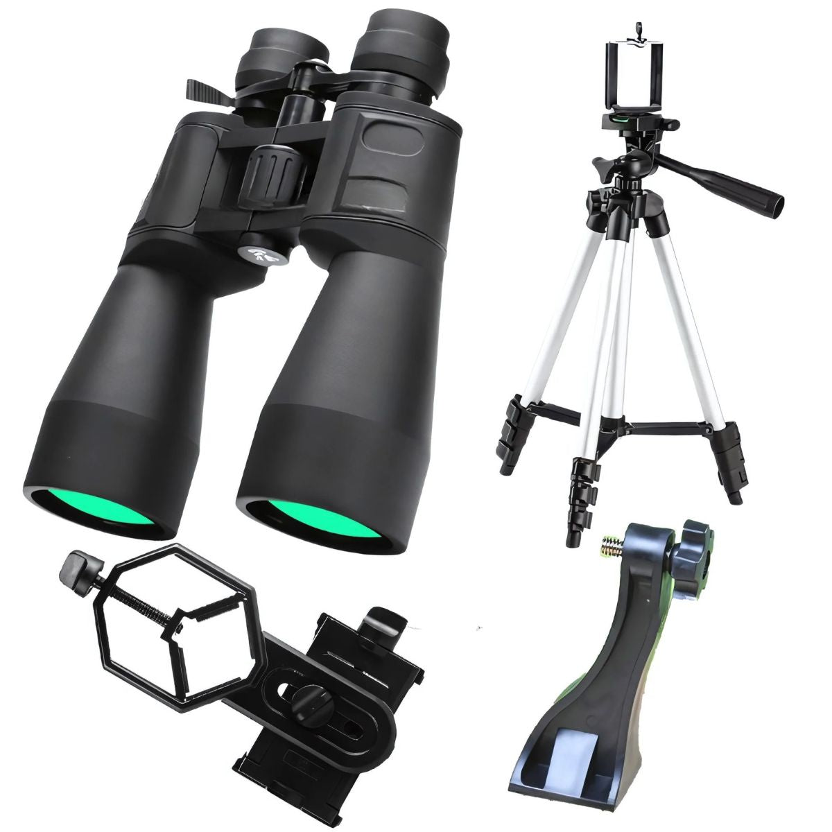 Binoculares 10-380x100. Zoom de Largo Alcance. Incluye Accesorios tripode y adaptador de telefono, transfer