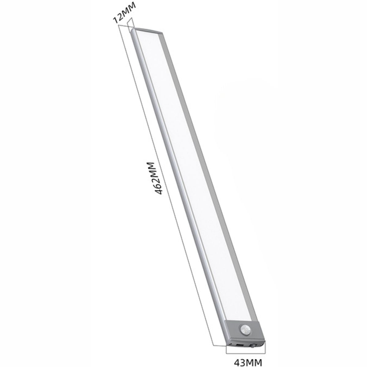 Lámpara LED con Sensor de Movimiento. Luz Inalámbrica Carga Rápida USB C y 2 Modos. 23.3*4.3*1.2cm