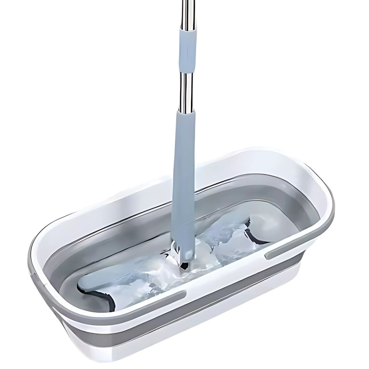 Lampazo twist con mopa de microfibra giratorio 360°. Trapeador con auto escurrido. Incluye Cubo Plegable