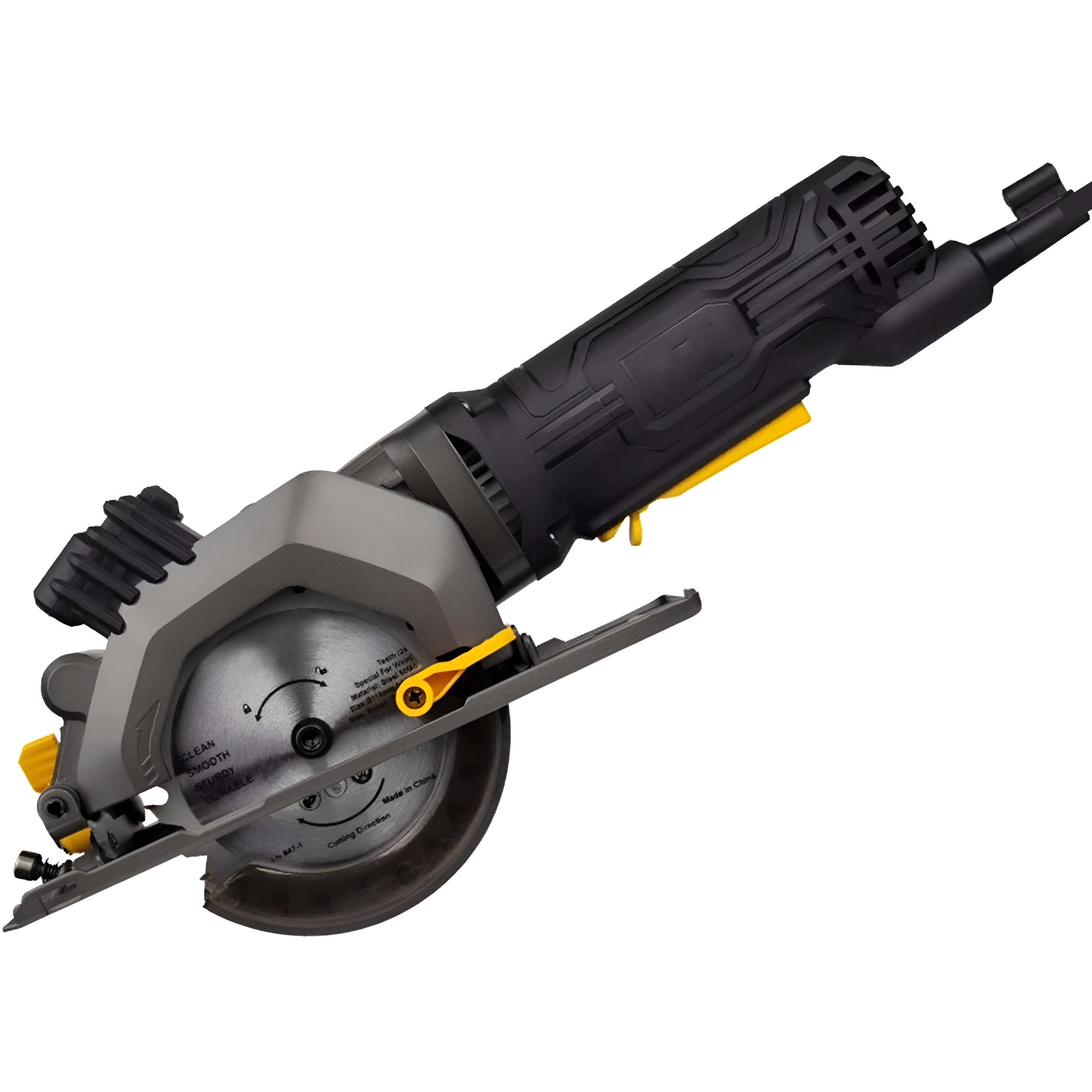 Mini sierra circular compacta 4-1/2" con guía láser.