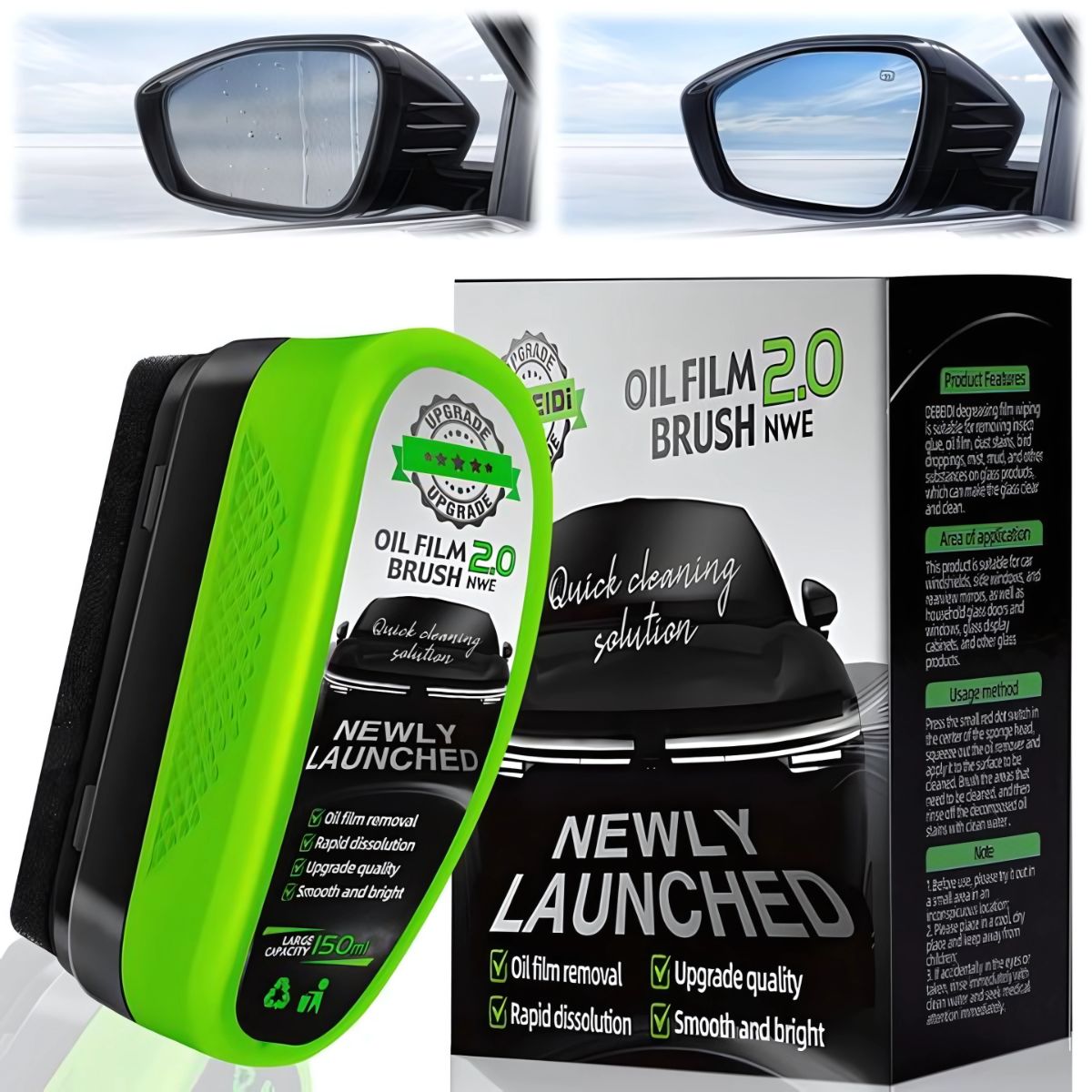 Repelente agua parabrisas de carros Limpiador de Cristales Avanzado 150ml efecto nanotecnologia para retrovisores y winshield
