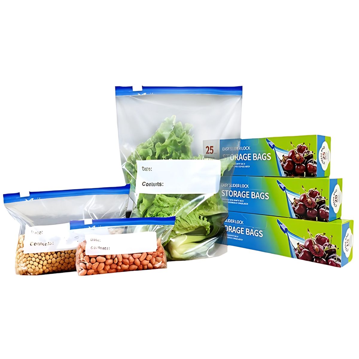 Bolsas De Plástico Tipo Ziploc. 15Cmx23cmx5cm Bolsita Con Cierre Para Almacenamiento. (Caja De 20 Unidades)