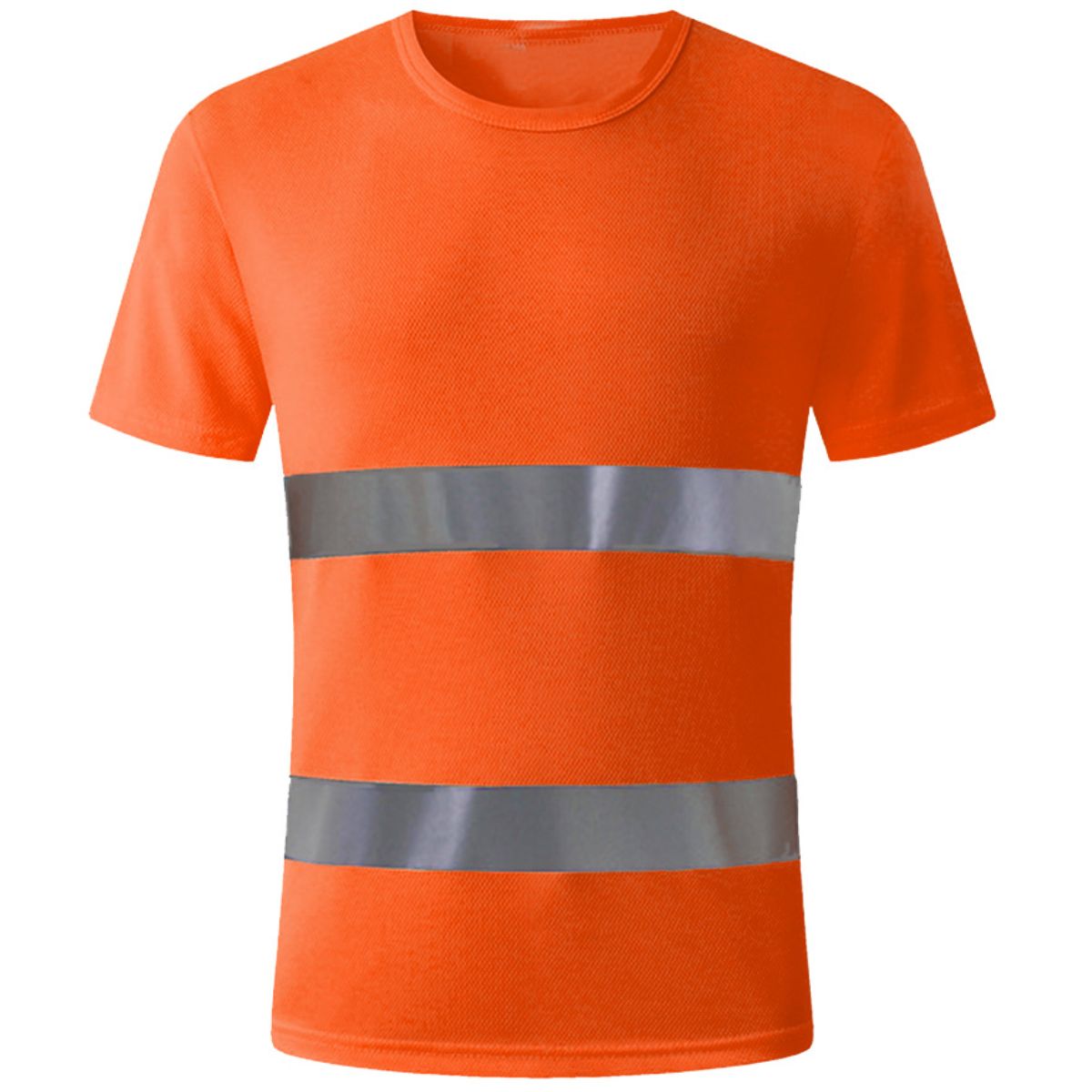 Camisas Suéter Naranja Fosforescente de seguridad. Con rayas reflectivas. Manga corta.