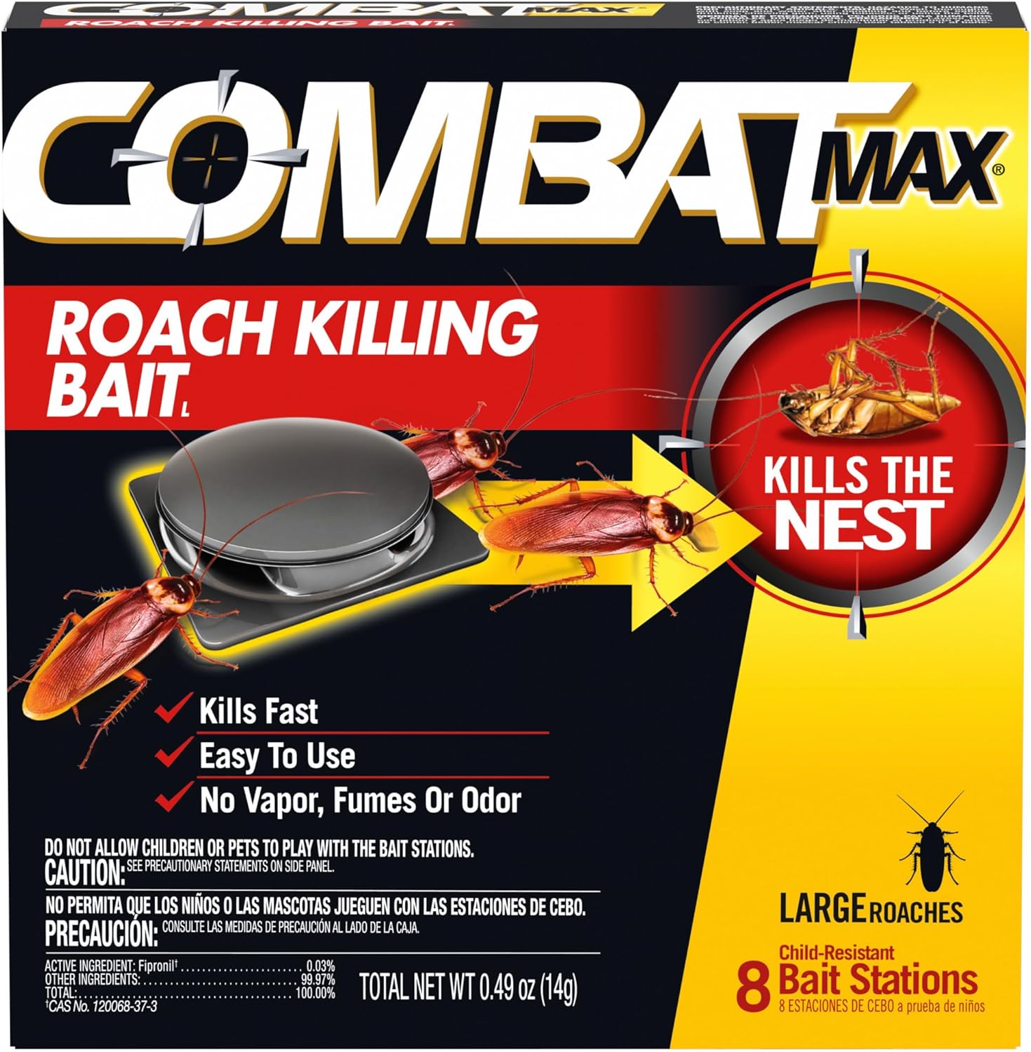 Insecticida cebo para cucarachas grandes COMBAT MAX.
