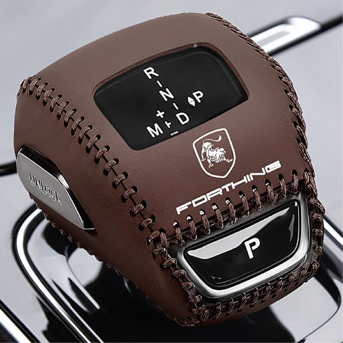 Forro Protector Chocolate Para Palanca De Cambio Para Auto Forthing T5 EVO. Covertor Marrón.
