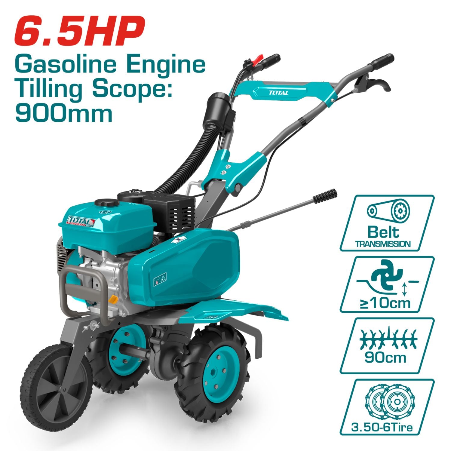 ◆Mayu◆ Cultivador Motorizado A Gasolina 6.5 HP 11Nm 2500Rpm Capacidad 0.95L M