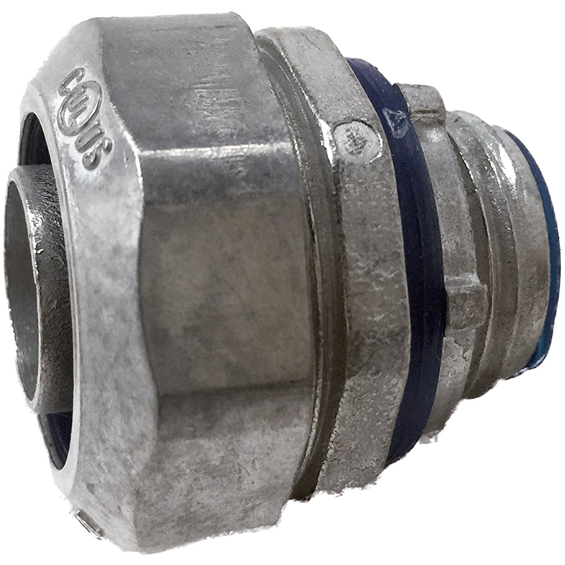 Conector Cajilla Metalica - Tuberia Liquid Tigth de 1 1/4". Material Zinc. Certificado UL-E365150.