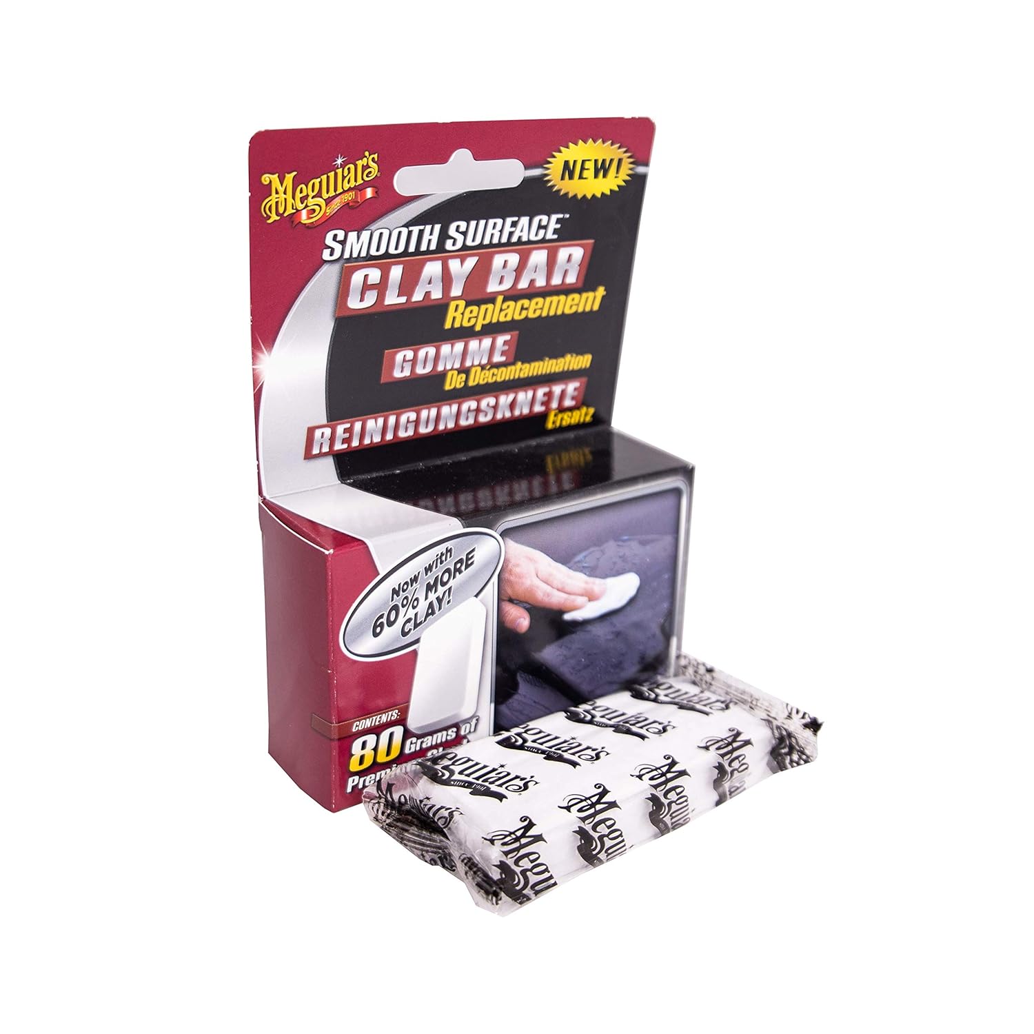 Barra removedora individual de arcilla. Clay bar Meguiars