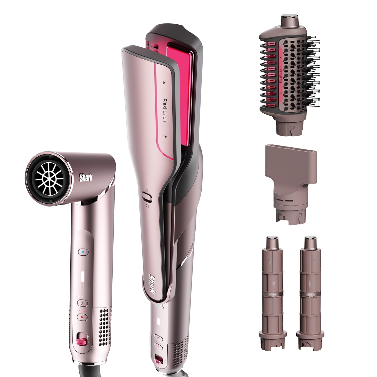 Secador Y Plancha Shark Flexstyle 5 En 1. Cepillo Estilizador Blower De Cabello HD641S.