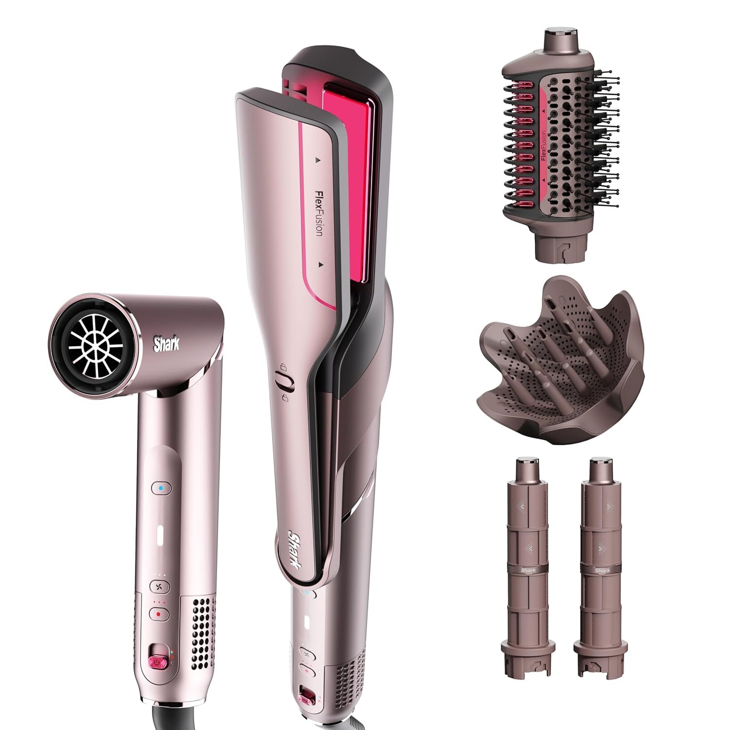 Secador Y Plancha Shark Flexstyle 5 En 1. Cepillo Estilizador Blower De Cabello HD642S.