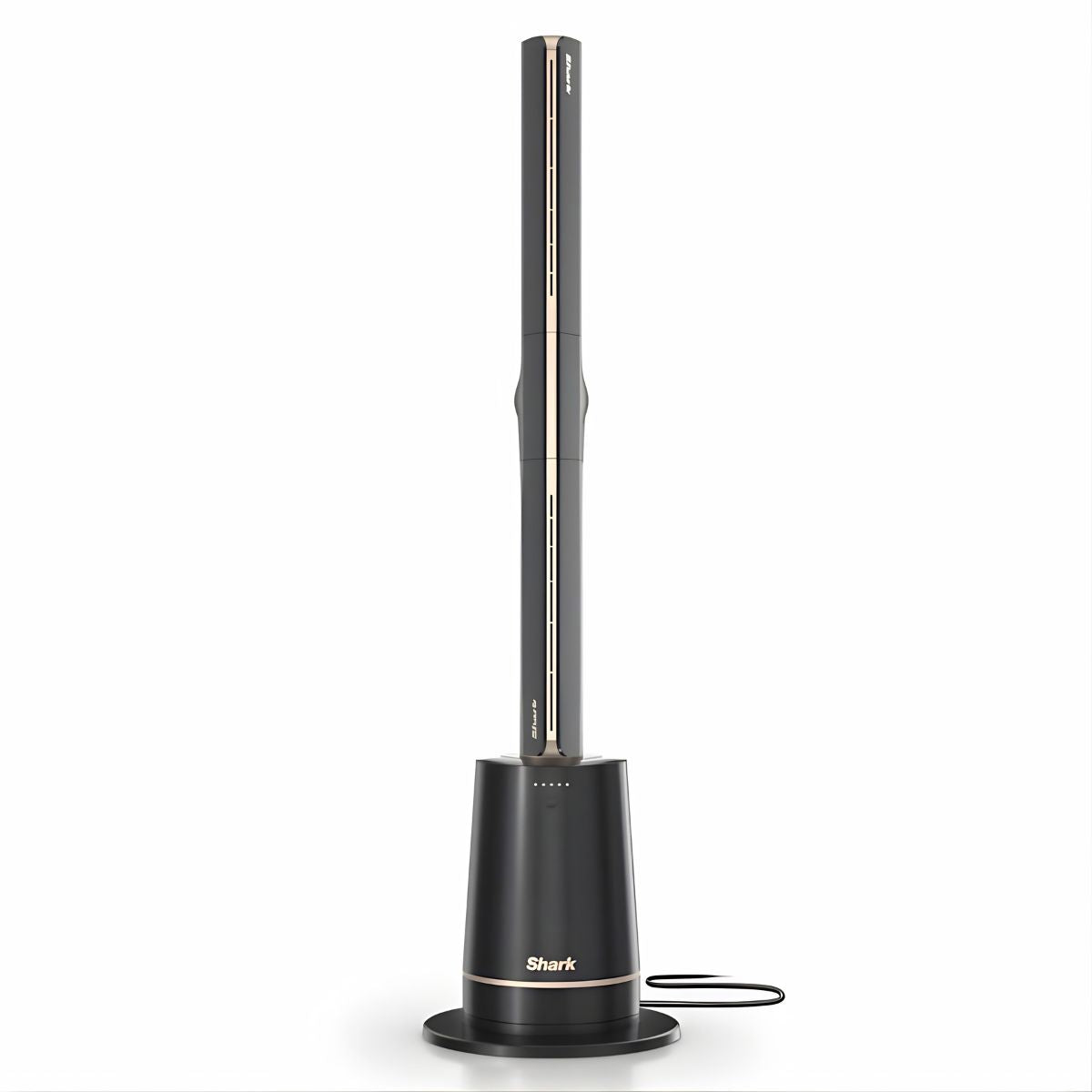 Ventilador de torre sin aspas Shark TurboBlade Ultra Customizable. Abanico oscilante silencioso con control de flujo de aire. Color charcoal.