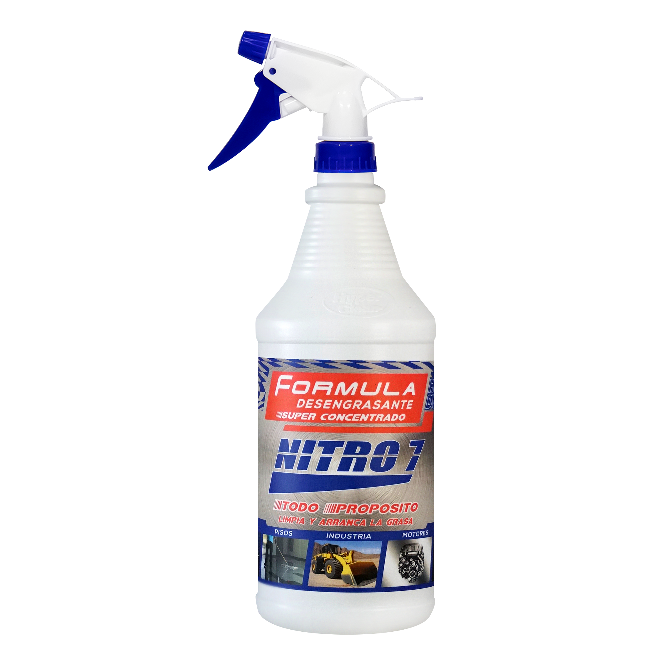 Desengrasante multipropósito heavy duty. Limpiador industria Nitro 7, 1 litro