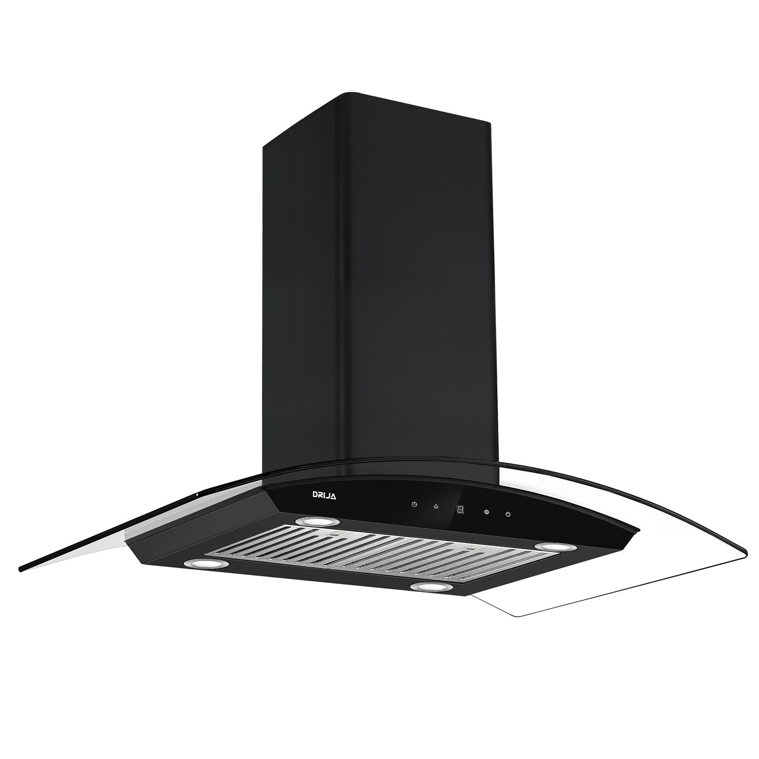 Extractor de grasa Prisma Isla 90. Color Negro