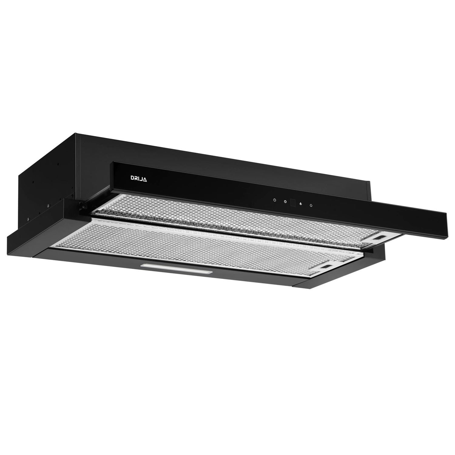 Extractor de grasa empotrable Retráctil Touch 76. Color negro