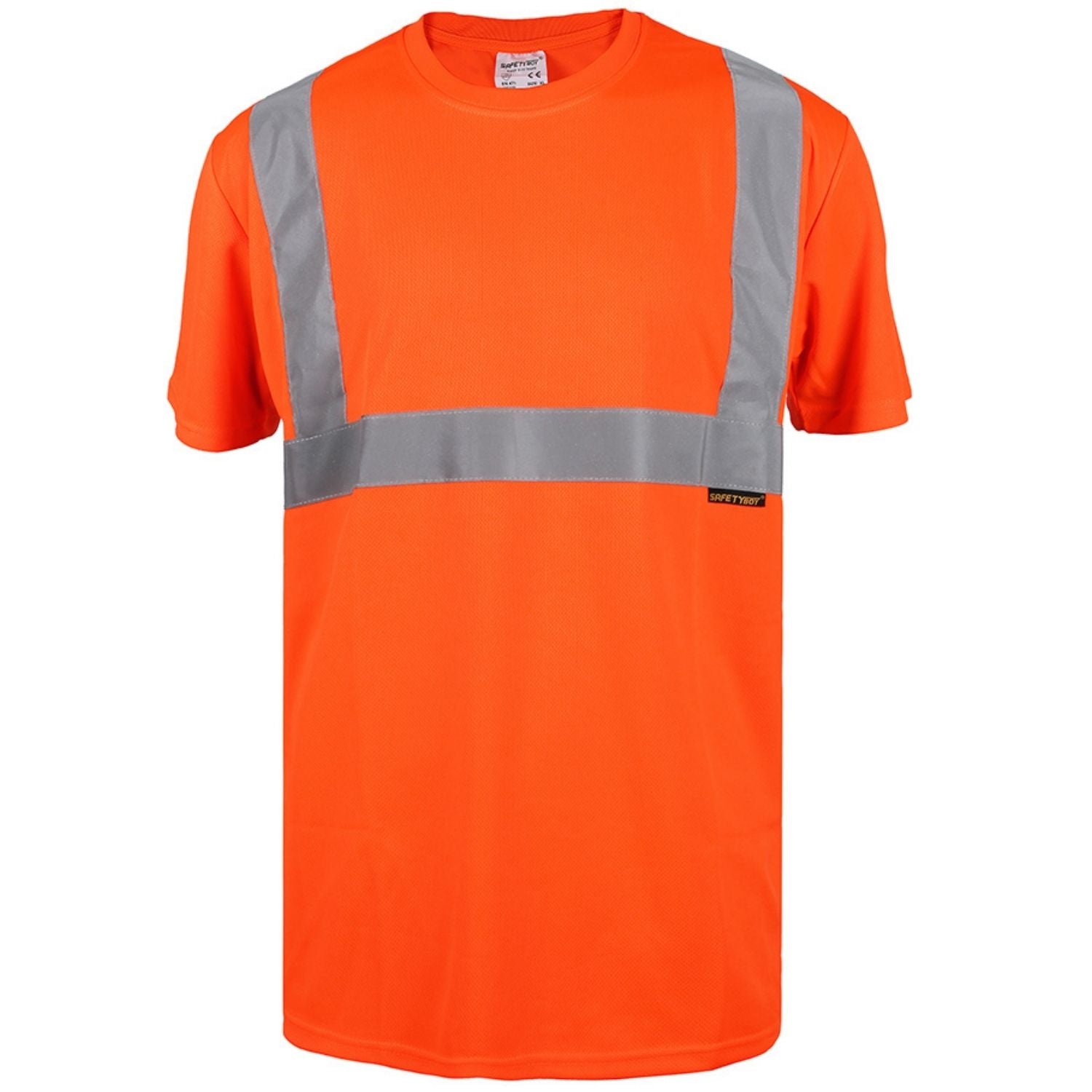 Camisas Suéter De Seguridad Con Rayas Reflectivas. (Color Naranja Fosforescente). Manga Corta