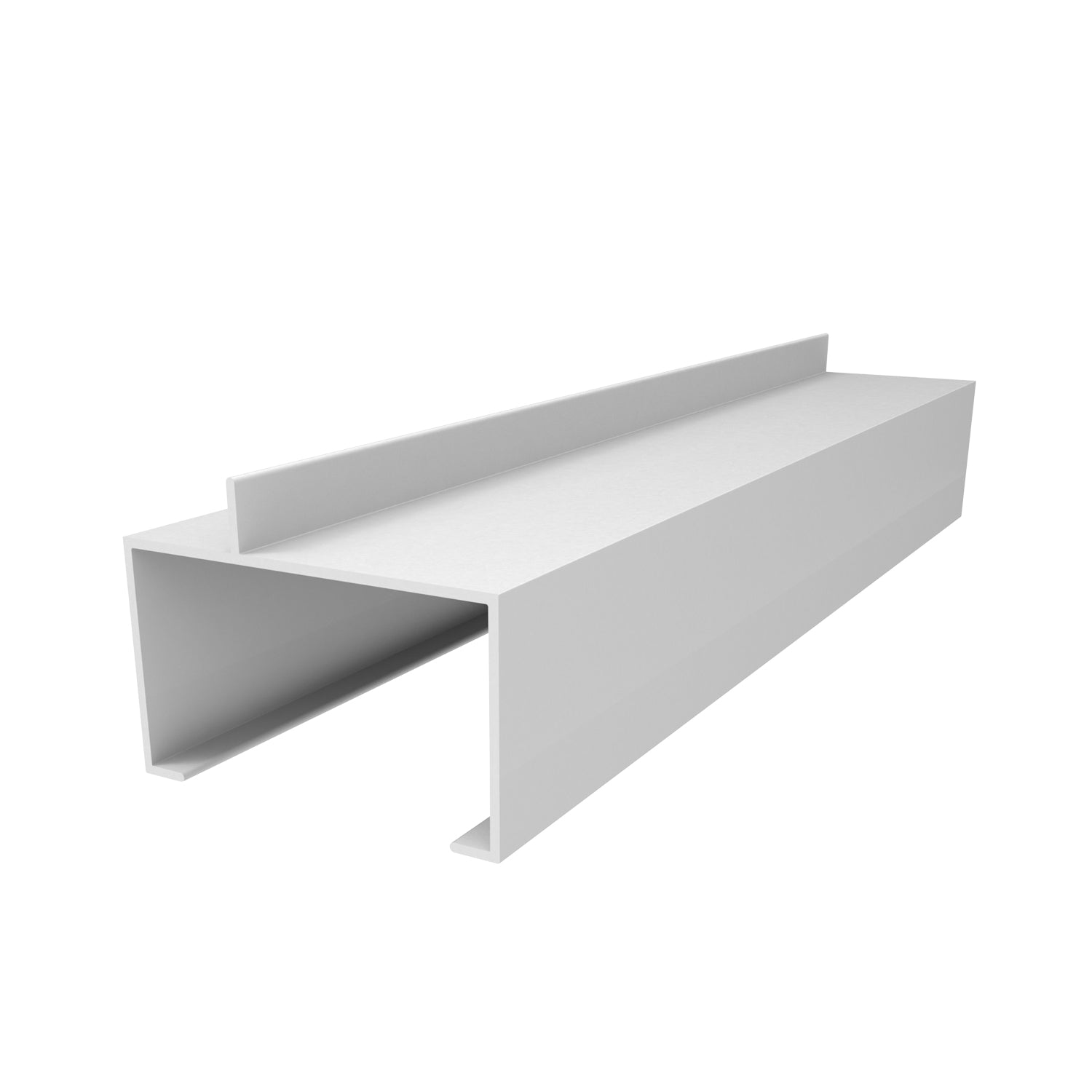 CE-30 Perfil Marco Fijo 3" x 1 3/4" Abierto con Aleta Descentrada. E = 1.8 mm. L = 5.85 m BLANCO