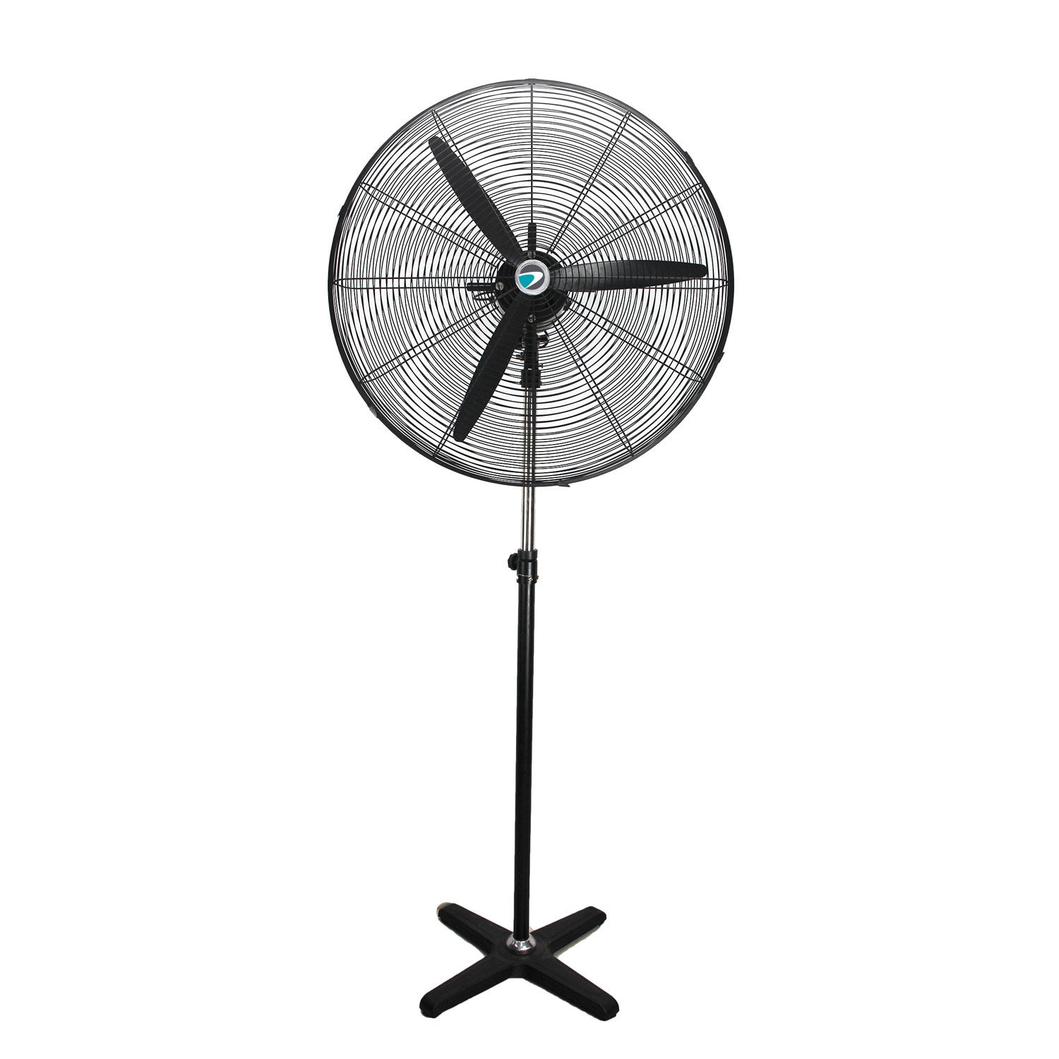 Abanico industrial 30" 180 watt de Pedestal con base. Color negro. 3 velocidades 1