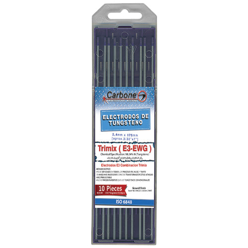 1.6mm(1/16")Tungsteno E3 purpura(no radioactivo) (Caja 10 pcs)