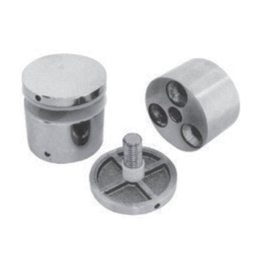 BOTON DE 2" PARA BARANDAS VIDRIO. ACABADO SATINADO (NX48 * 30)