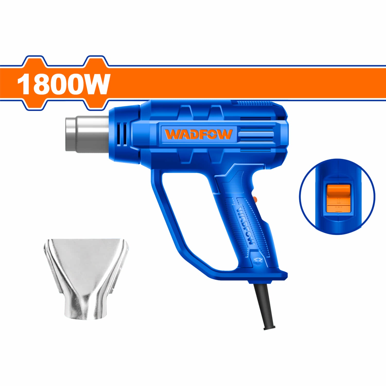 Pistola de calor 1800W 110-120V Temp 480º C 560º C Incluye boquilla Blower aire caliente