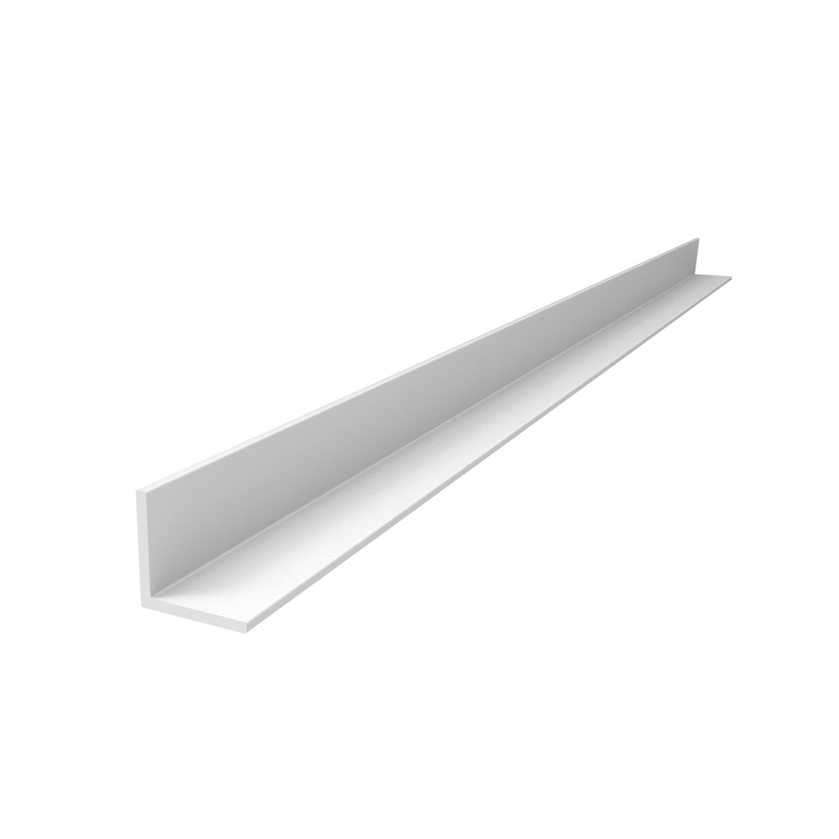 AR-1 Angulo de 1/2" x 1/2" Espesor 1.2 mm. Largo 5.85 mts. Acabado Lacado Blanco.
