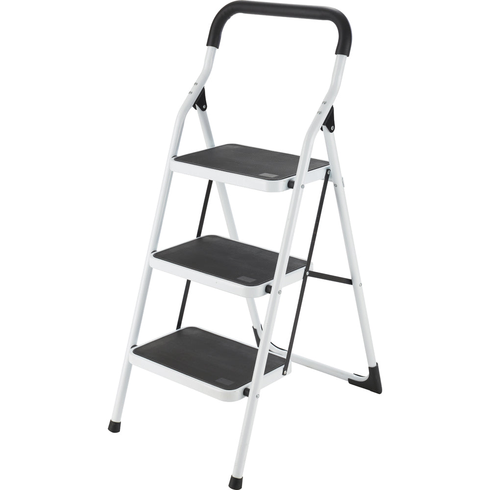 Escalera tubular plegable taburete acero 3 escalones Surtek.