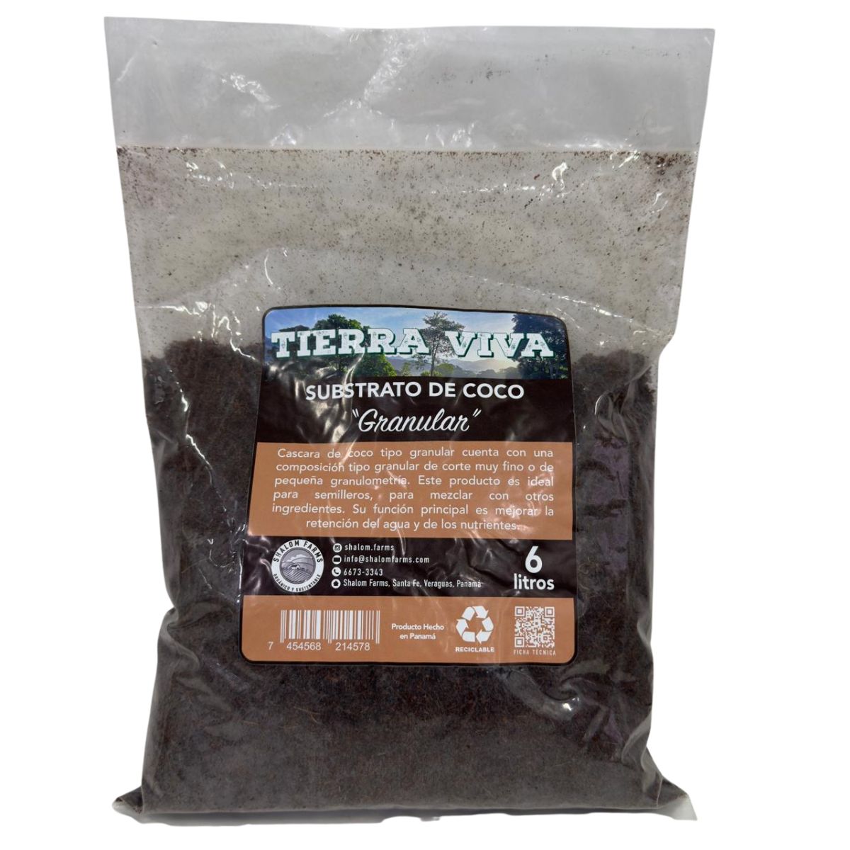 Fibra y cascara de coco "Molidas" 6 litros