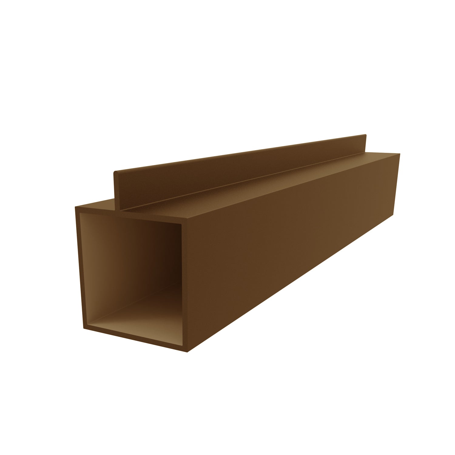 TCE-2 Perfil Hoja Puerta de 1 3/4" x 1 3/4" Aleta Descentrada. E = 1.8 mm. L= 5.85 m BRONCE
