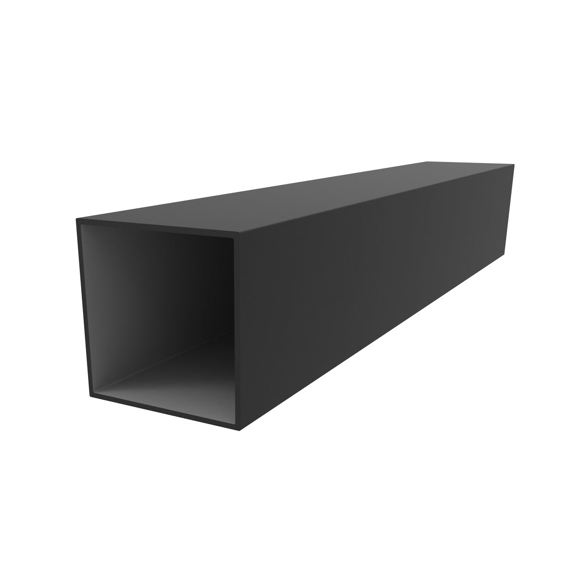Tubo Cuadrado 3" x 3" Espesor 1.8 mm. Largo 5.85 mts. Acabado Anodizado Negro 15 Micron