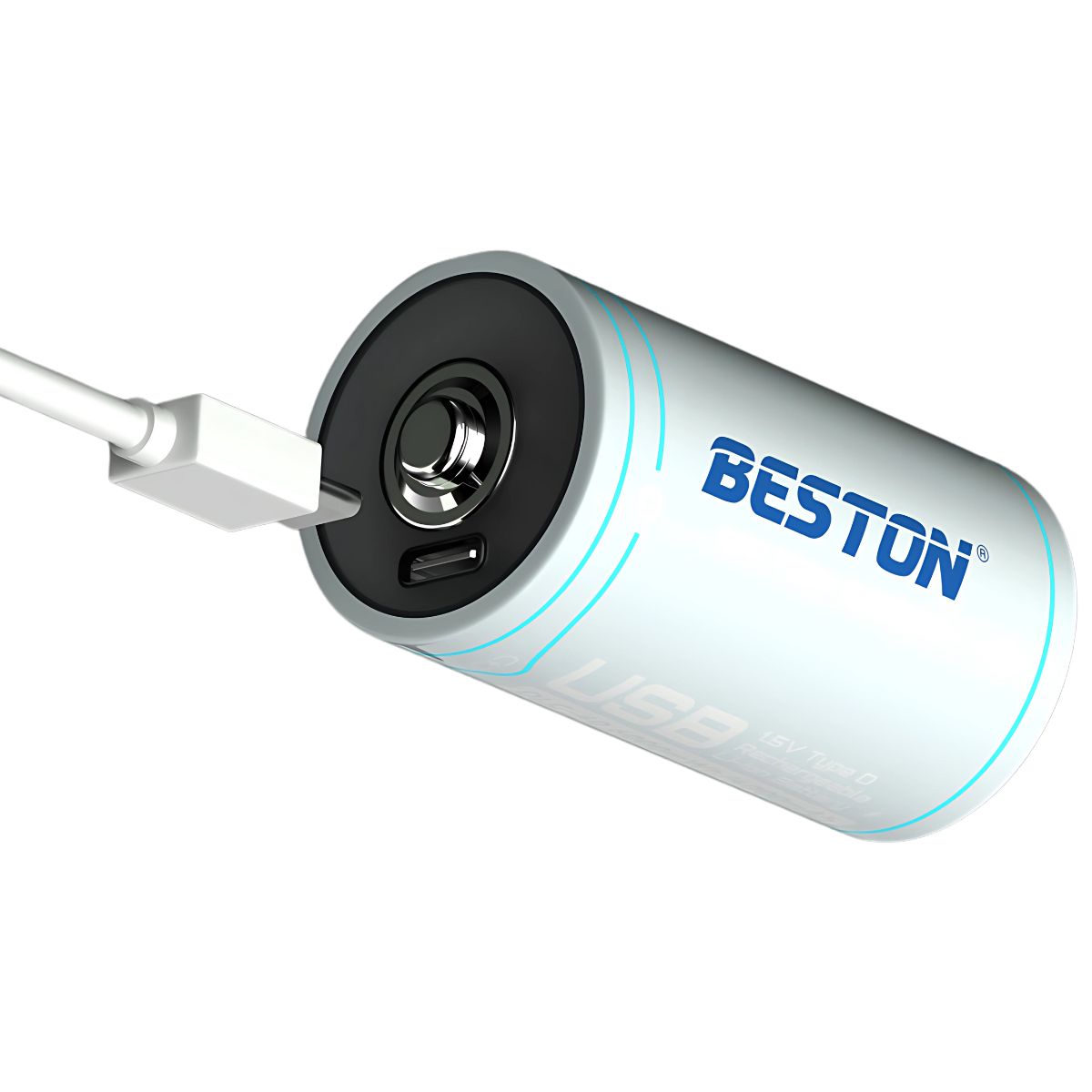 Batería Recargable tipo D con Carga USB Tipo C para Cámaras y Dispositivos Electrónicos (1 pza)