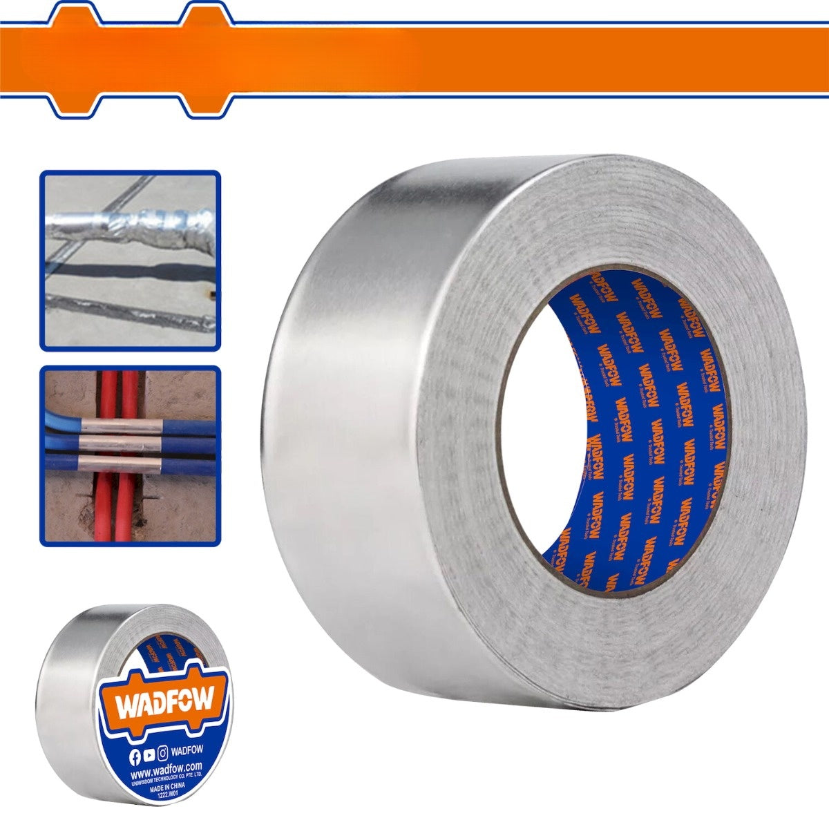 Cintas adhesivas de papel de aluminio. Esp: 0.08mm. Ideal para unir material aislante.