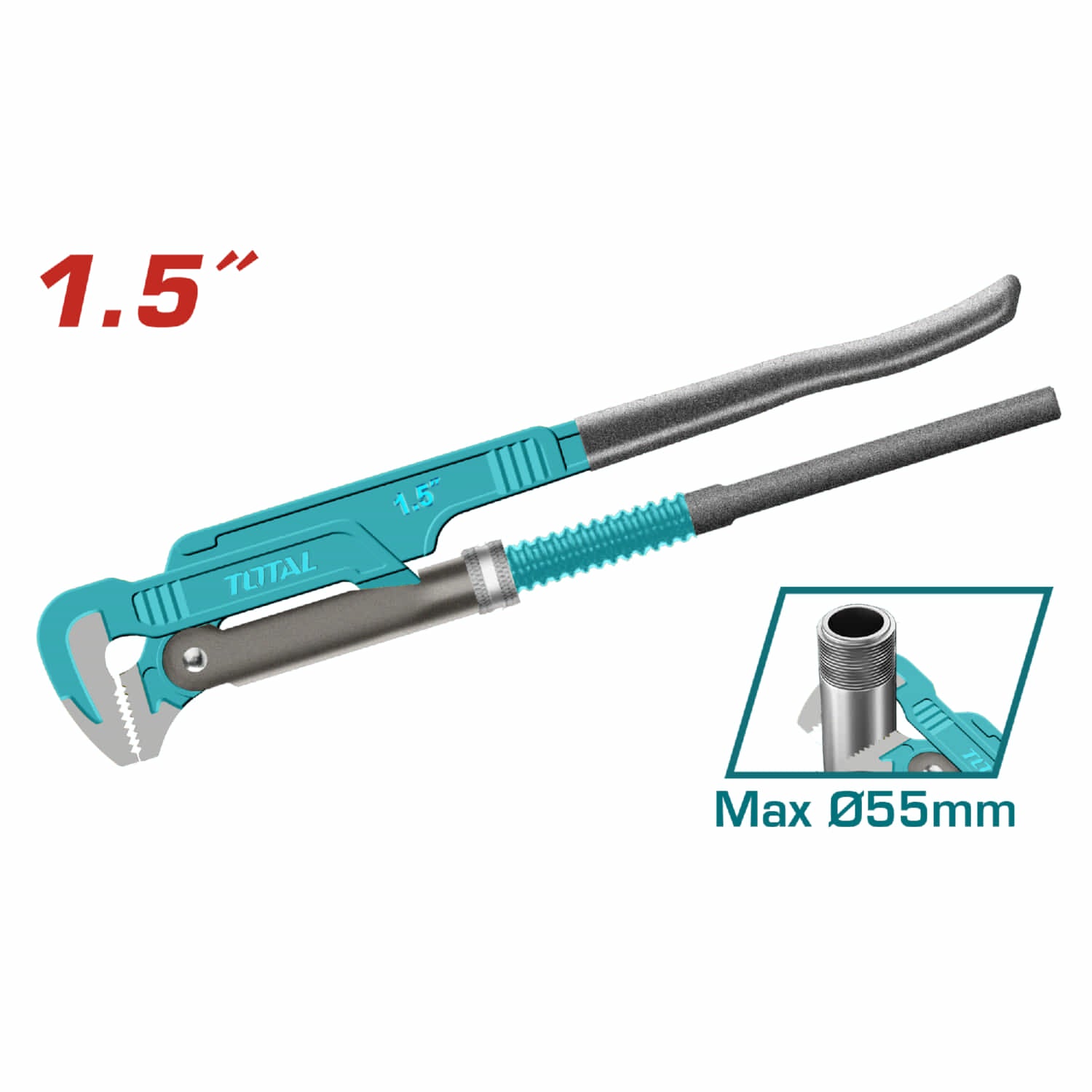 Llave sueca de 90 grados industrial de 1 1/2". Tu
