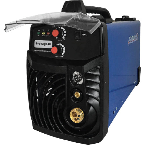Maquina de soldar MIG con/sin gas PROMIG140 110 Volts.Espesor max de alambre 0.8 mm