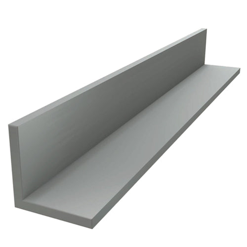 Angulos aluminio 1" x 1". Espesor 3.18 mm 1/8" Largo 5.85 mts. Material 6061-T6. Acabado Mill.