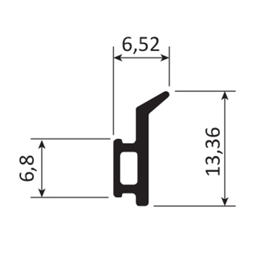 Junta marco exterior de 1.5 mm. EPDM alta calidad. Se vende rollo de 150 mts. Color negro.