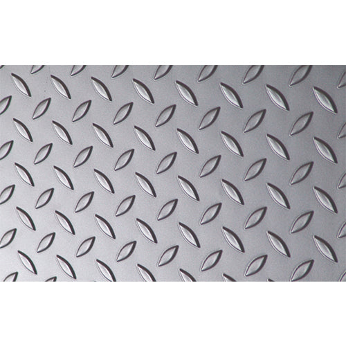 Plancha antideslizante (lagrimada) para pisos. Acero inoxidable 1.22 x 2.44 m. Espesor 5 mm T-304