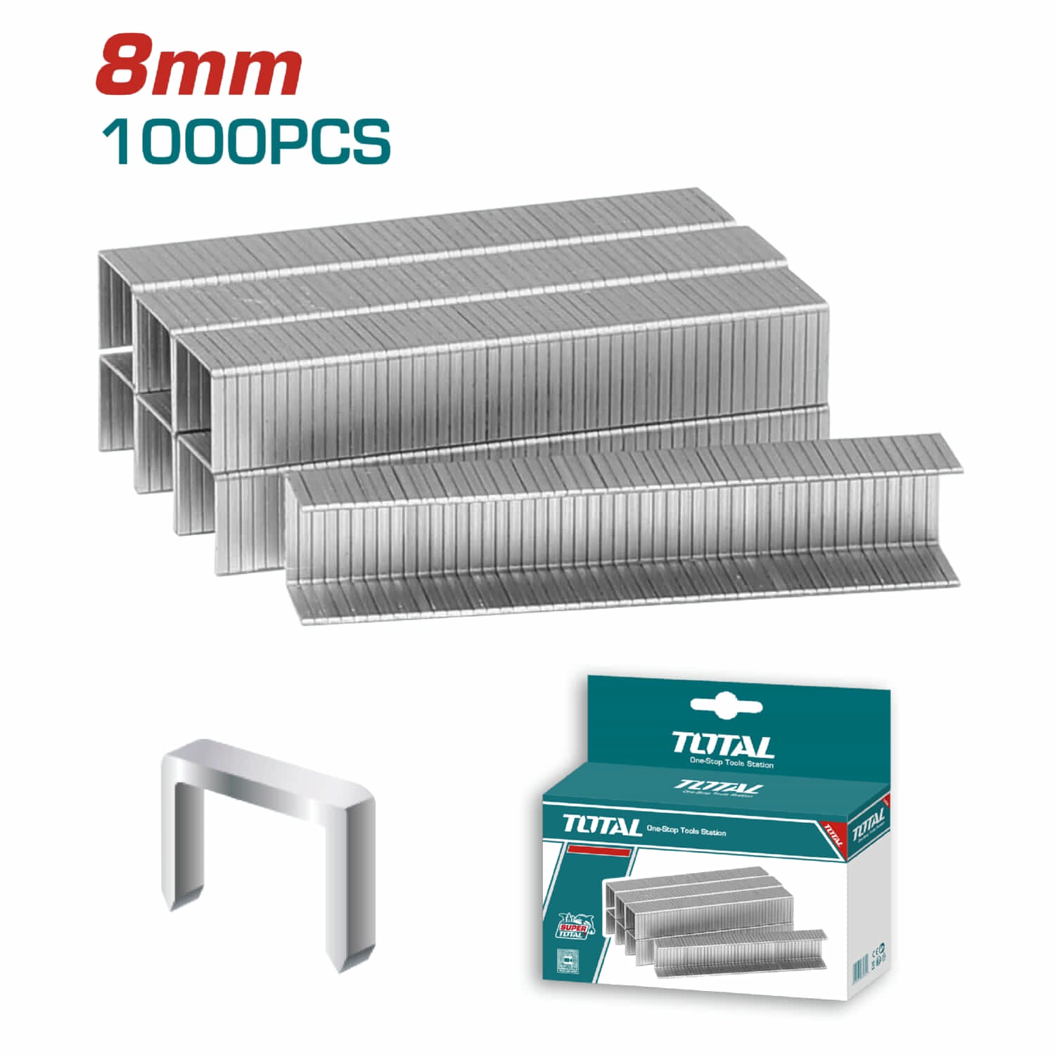 1000 grapas 8mmx0.7mm para grapadora THT31141