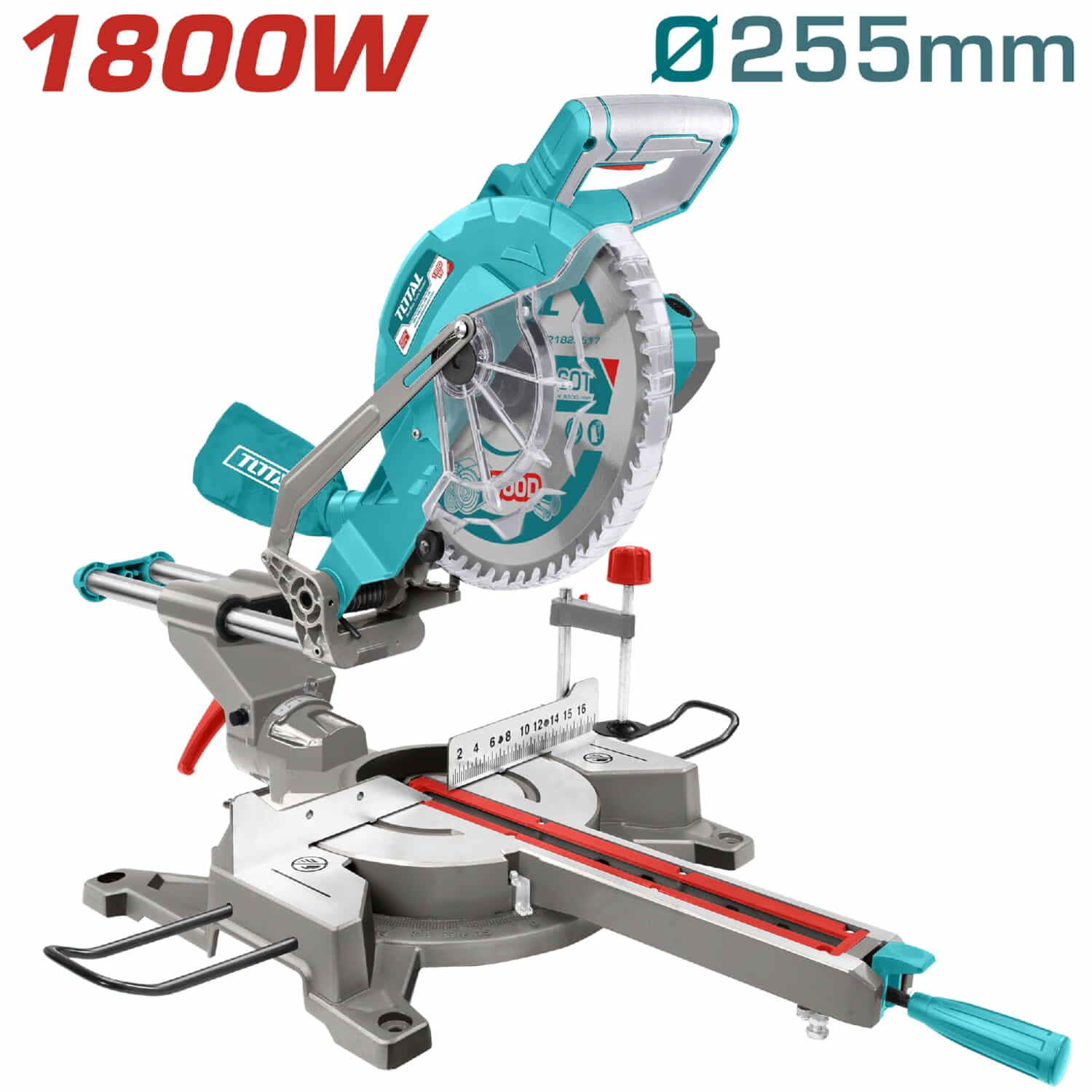 Sierra Ingleteadora 1800W 10" Vel sin carga: 5300prm 110-120V~50/60Hz. Corta Aluminio y Madera