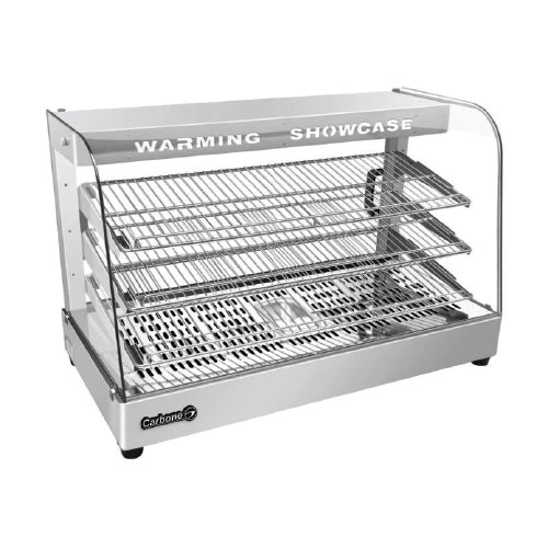 Vitrina caliente de lujo vidrio curvo 880*450*590mm 110V/60Hz 1.5KW 44kg (1 año)