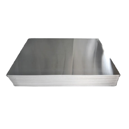 Lamina lisa aluminio 3003 H14 4x10 pies 1.2 mm (18) PVC por un lado Mills finish. ASTM-B209