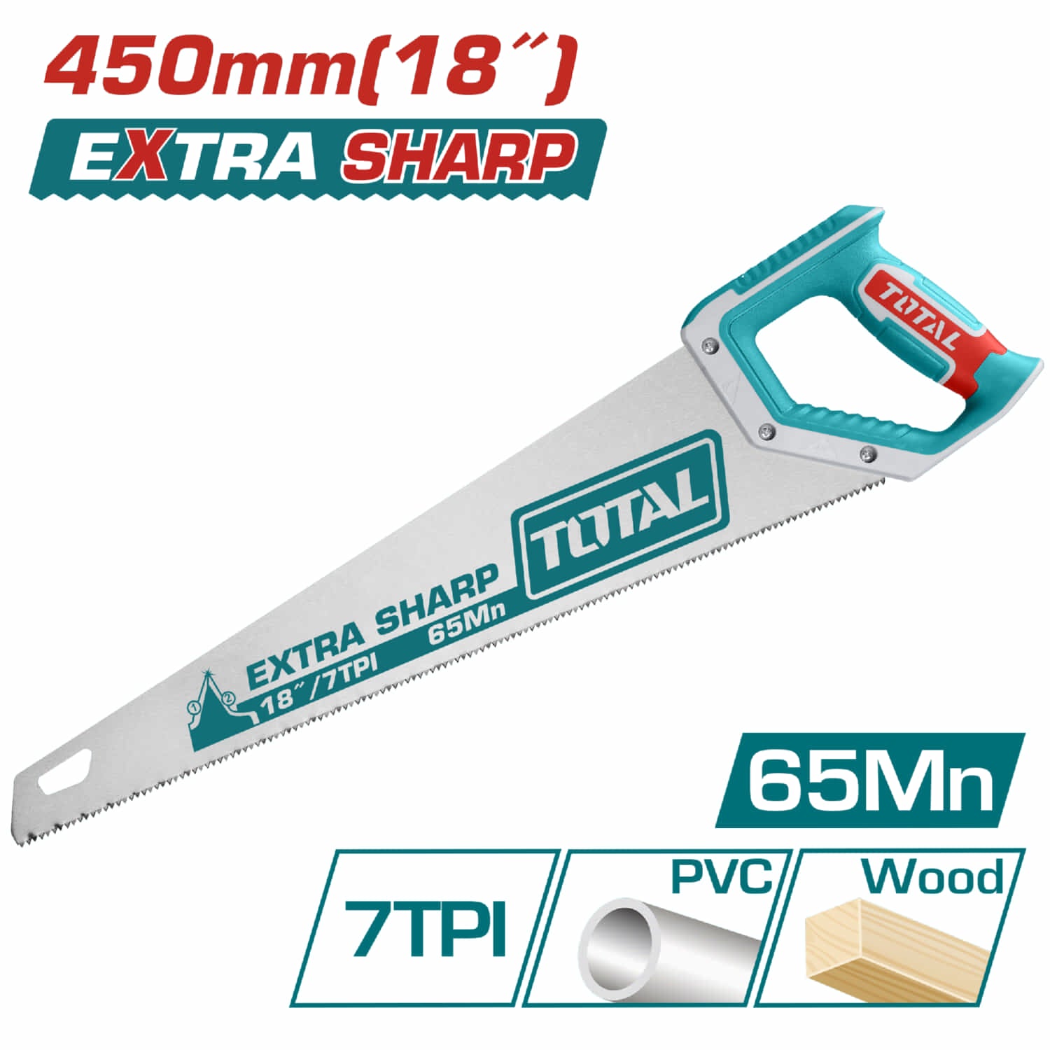 Serrucho de Mano de 18 ''/ 450 mm